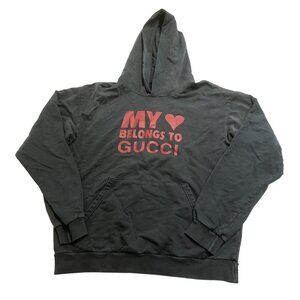 Mega Yacht My Heart Belongs To Gucci Hoodie in Black